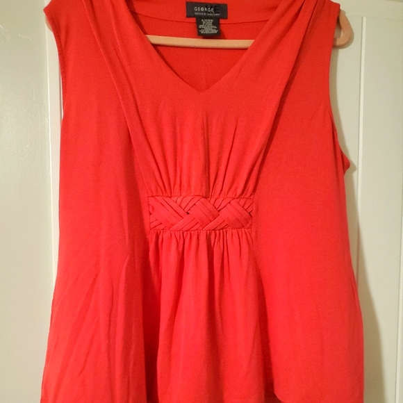 XL Coral colored sleeveless blouse